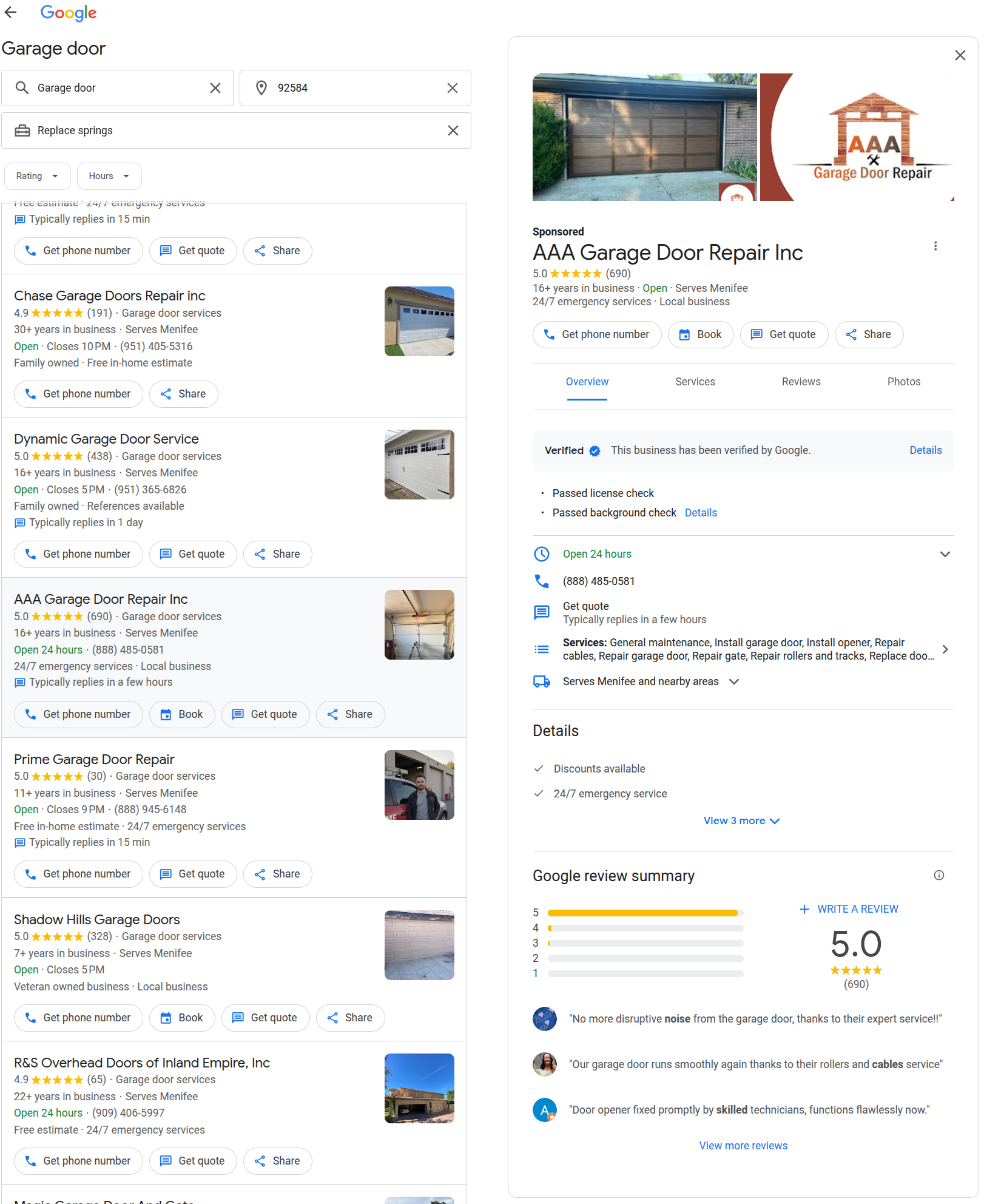 aaa garage door repair inc 2026 04 07