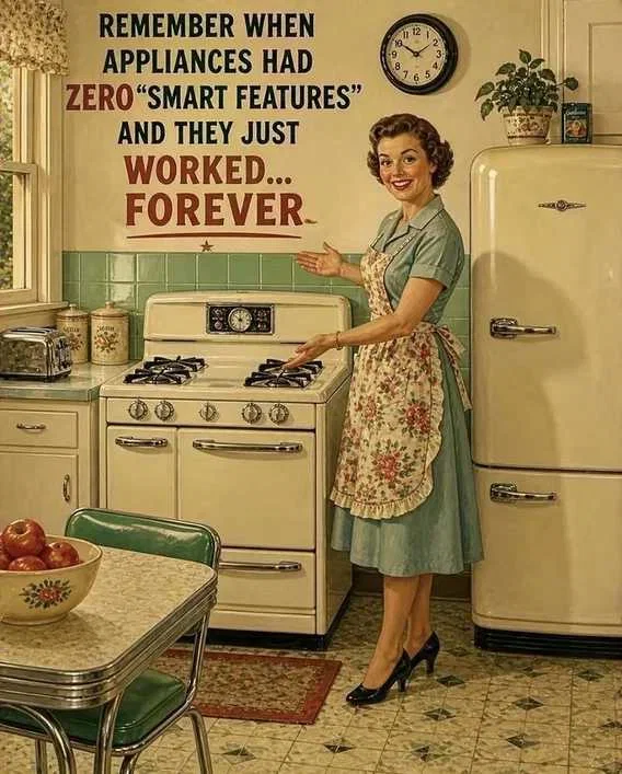 remember when appliances were not smart and worked forever